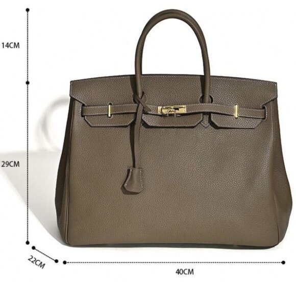 Taupe genuine leather wirkin - Picture 8 of 8